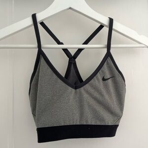 Nike Women's Black and Gray Sports Bra